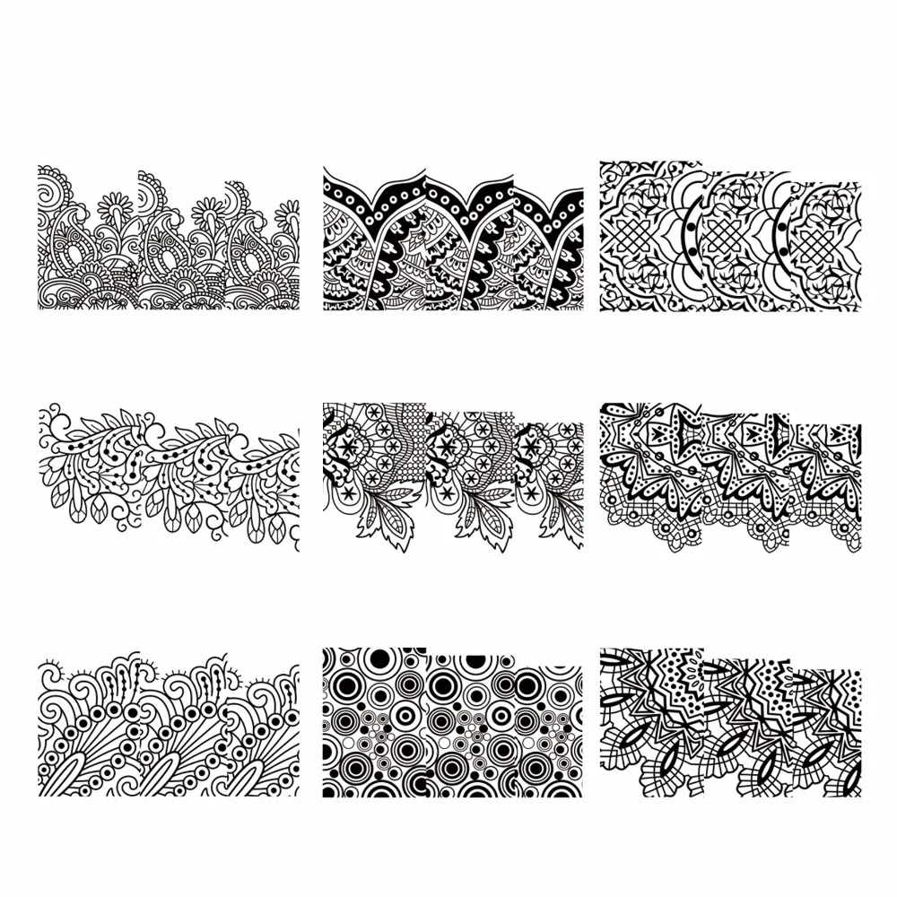 

WUF 1 Sheet Optional Nail Art Water Decals Transfer Sticker Nails Tips Nail Decoration Makeup Tools