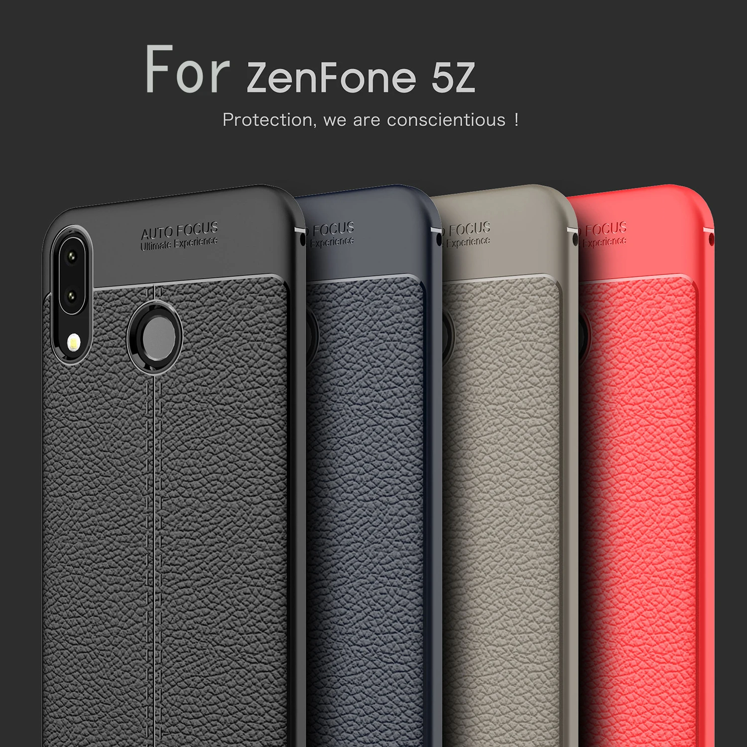 

For Asus Zenfone 5Z / Zenfone 5 ZE620KL Case Leather texture Soft Silicone Protector back cover case for Asus Zenfone 5Z ZS620KL