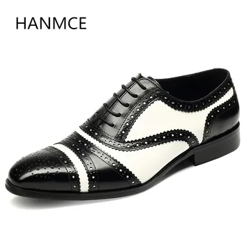 

New mens genuine leather dress shoes fashion pointed toe lace up brogue carving shoes men business office work shoes size 37 44