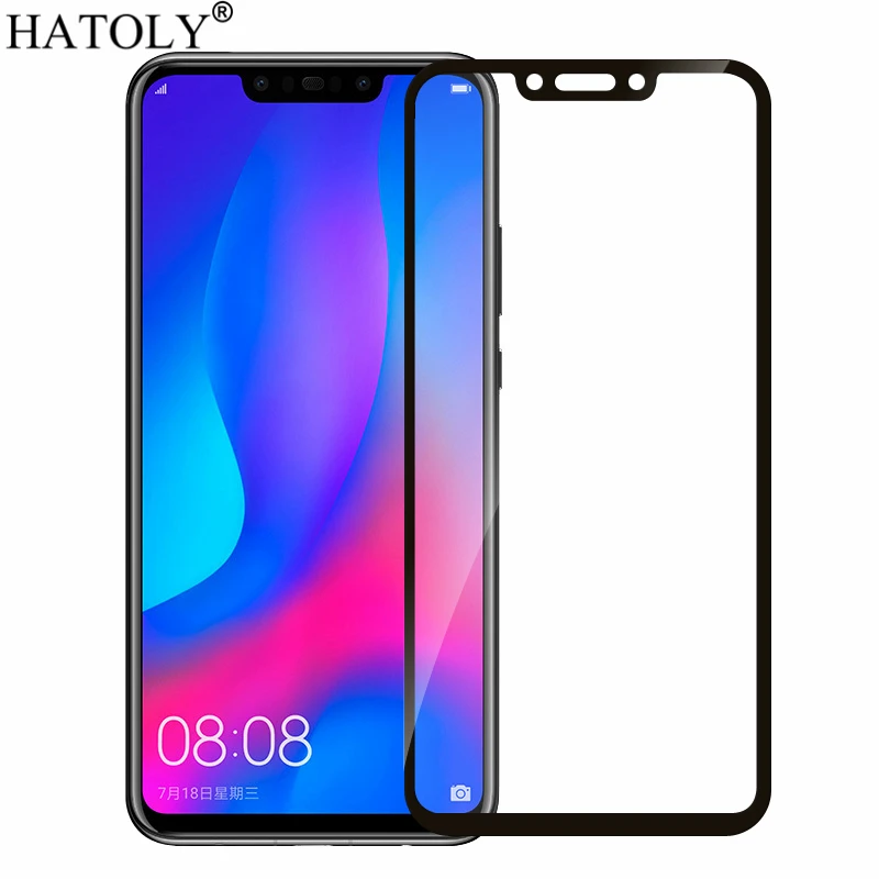 Закаленное стекло для Huawei Nova 3i 2 шт. Защитная пленка экрана P Smart Plus полное покрытие