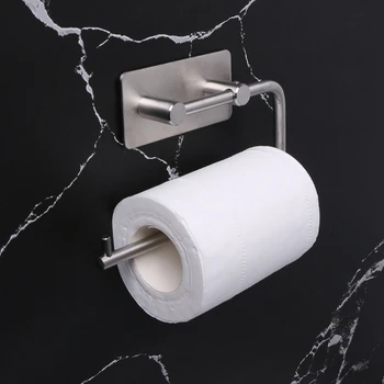 

ARWDFG Stainless Steel Paper Holder Self Adhesive Towel Dispenser Roll Tissue Toilet Paper Holder
