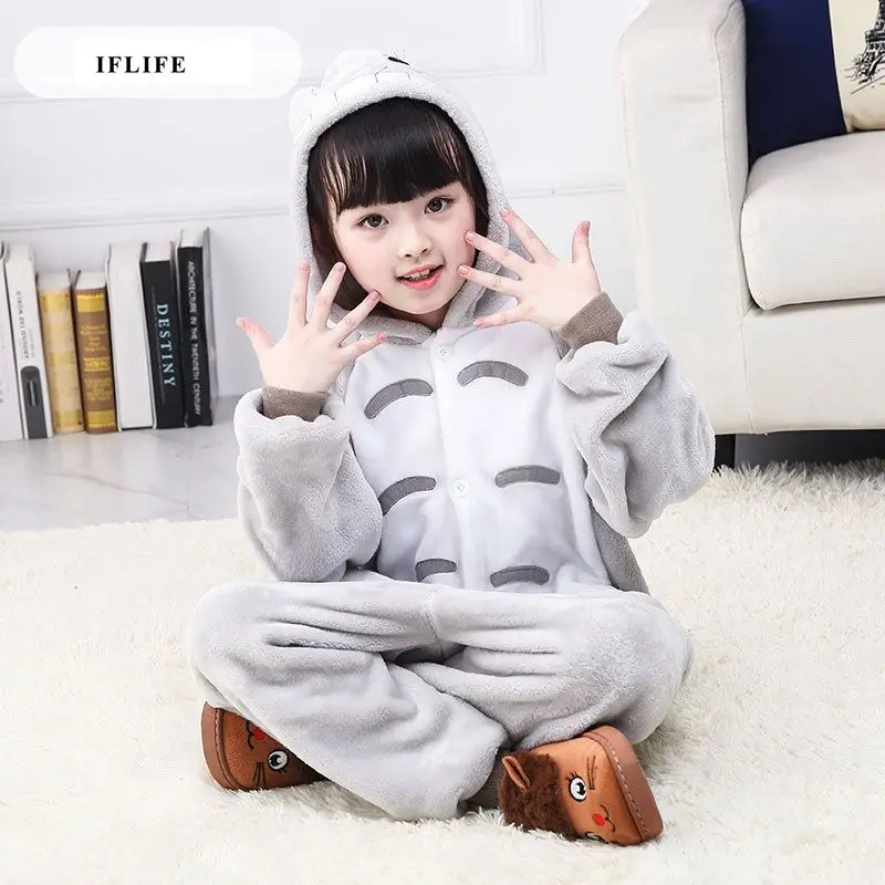 Комбинезон с капюшоном Totoro Детская Пижама детская Аниме Косплей цельная одежда