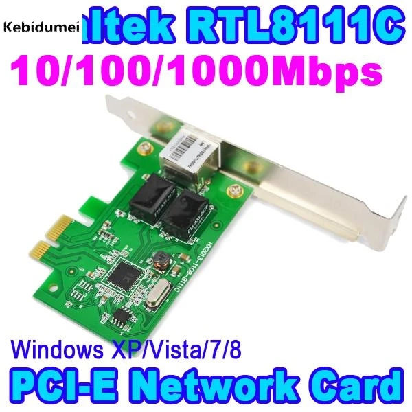 

Kebidumei Network Controller Card 10/100/1000Mbps RJ45 Lan Adapter Converter Desktop PC 1000 Gigabit Ethernet PCI Express PCI-E