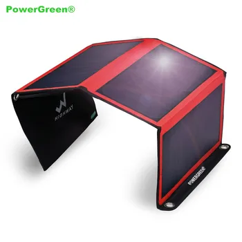 

PowerGreen 21 Watts Solar Power Bank Fast Charging Solar USB Charger Solar Panel Cell Battery Energy Backup for Mobile Phone