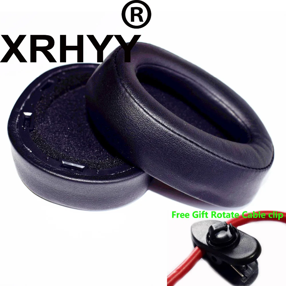 

XRHYY Black Replacement Ear Pad Earpads Cushion For Sony MDR-100ABN MDR-100AAP MDR-100A Headphones With Free Rotate Cable Clip