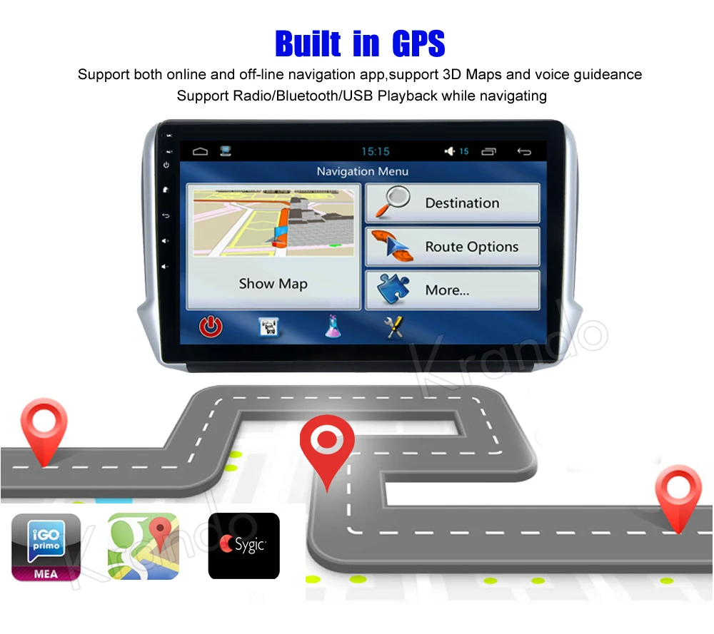 Top Krando 10.1" Android 8.1 car audio radio navigation multimedia system for Peugeot 208 2008 2012+ gps dvd player WIFI 3G DAB+ 2 Top Krando 10.1" Android 8.1 car audio radio navigation multimedia system for Peugeot 208 2008 2012+ gps dvd player WIFI 3G DAB+ 2
