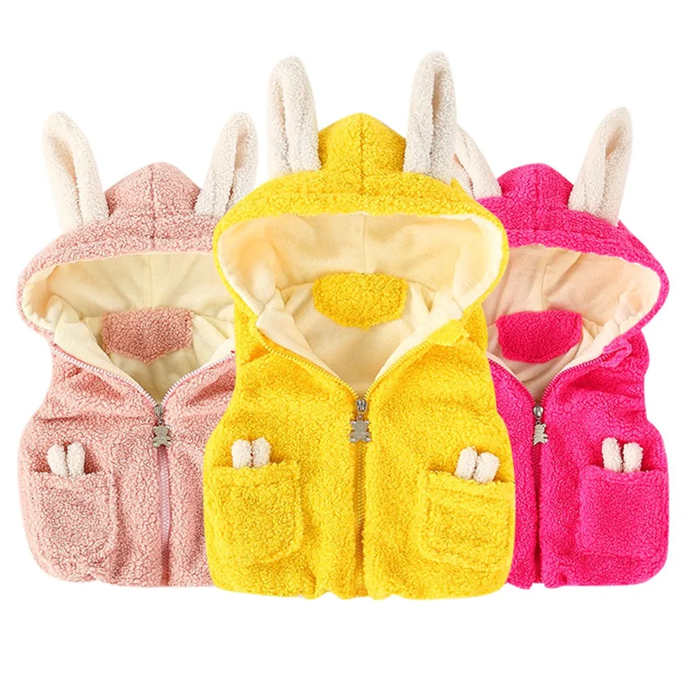 

MUQGEW 2019 Hot Sale Newborn Baby Boys Girls Cartoon Ears Jacket Waistcoat Winter Warm Clothes Coat Dropshipping Baby Clothes
