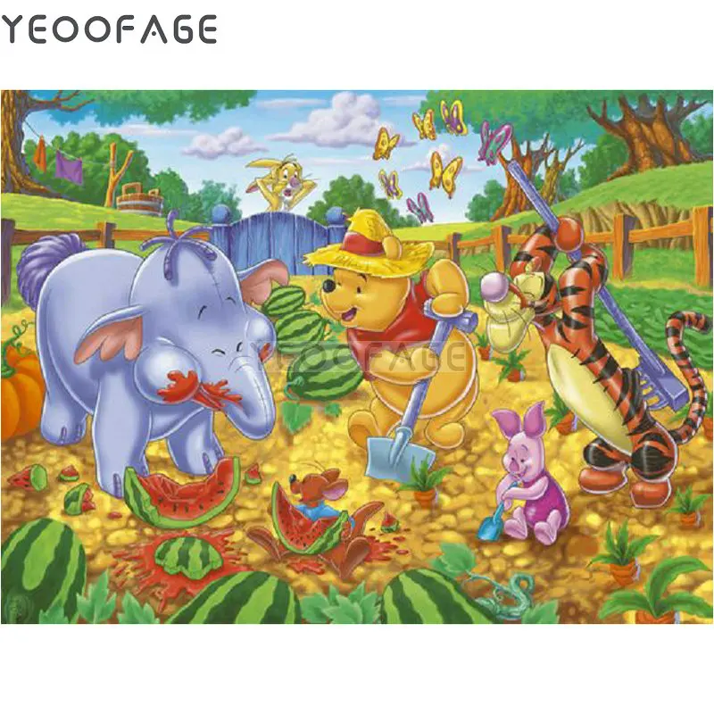 

Full Diamond Embroidery Winnie the Pooh DIY square diamond painting Cross Stitch Rhinestone Drawing handmade craft