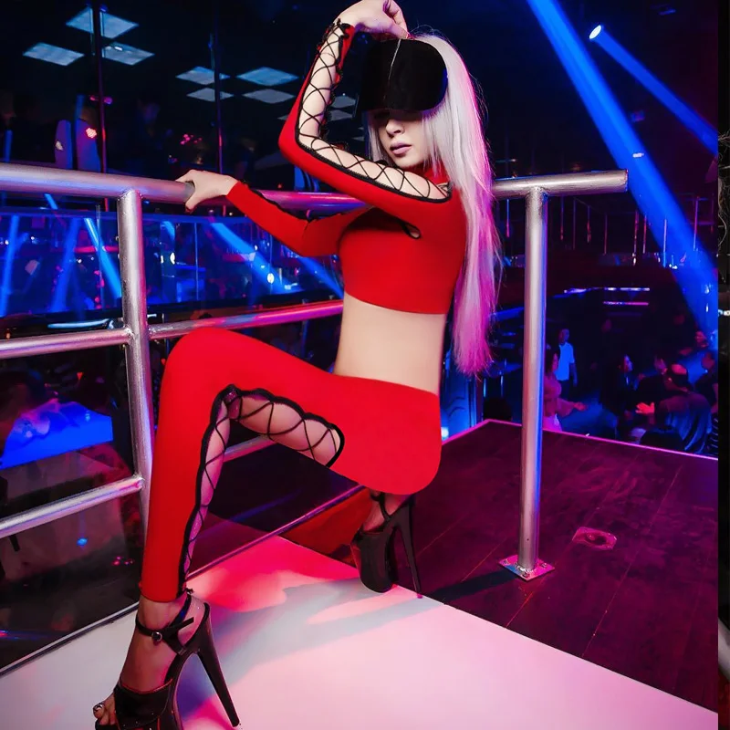 DS костюм ночной клуб Танцы одежда сексуальная певица DJ одежда костюм Женщины Танцы на шесте костюм