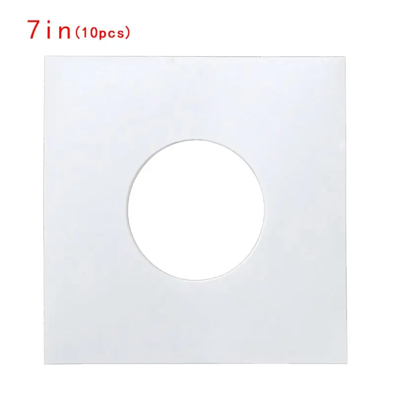 Anti-static Hard Shell Paper Inner Sleeves Polylined Protectors with Hole for 7/10/12 Inches LP Vinyl Record Album Accessories - Цвет: 7in