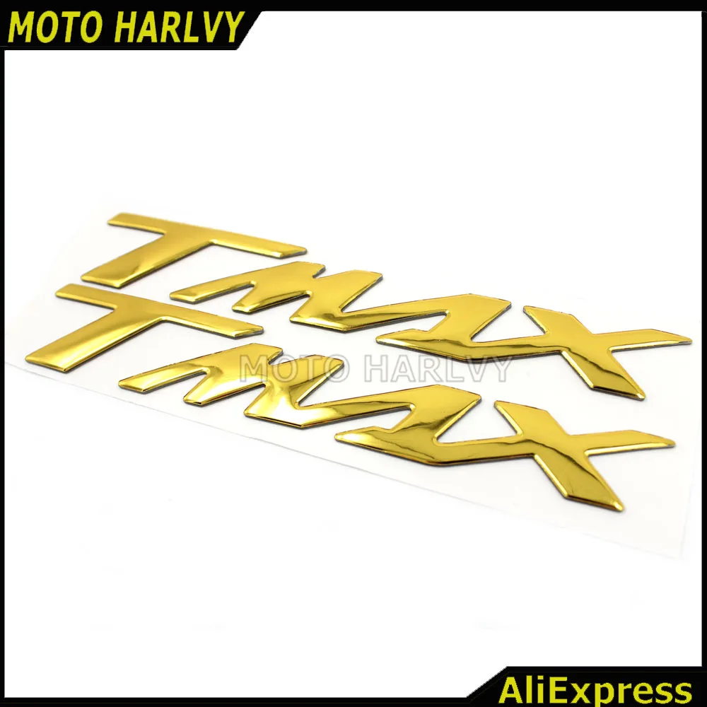 

GOLD COLOR Motorcycle Emblem Badge Decal 3D Tank Sticker For YAMAHA TMAX530 500