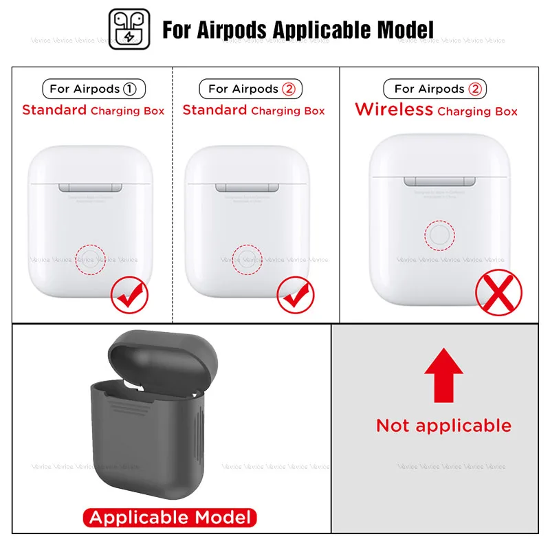 7 цветов силиконовый защитный чехол для Airpods 2 рукава ударопрочный беспроводных