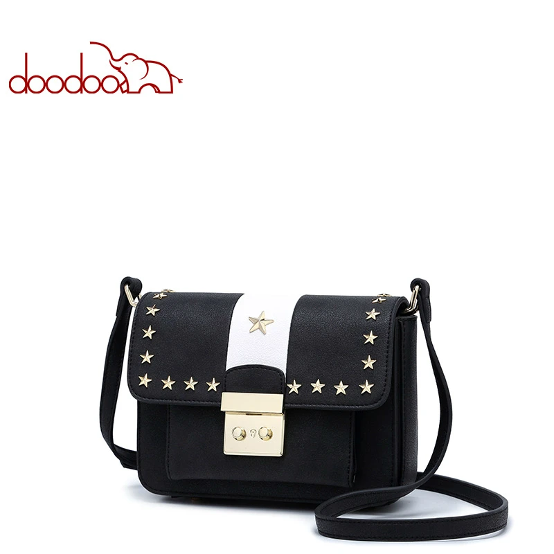 DOODOO Women Brand Messenger Bag Brand Style PU Leather Female Shoulder