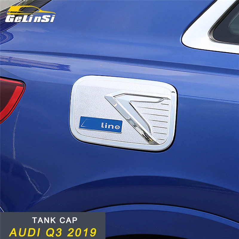 

GELINSI Gas Fuel Tank Cap Cover Trim Frame Sticker Exterior Accessories for Audi Q3 2019 Car Styling