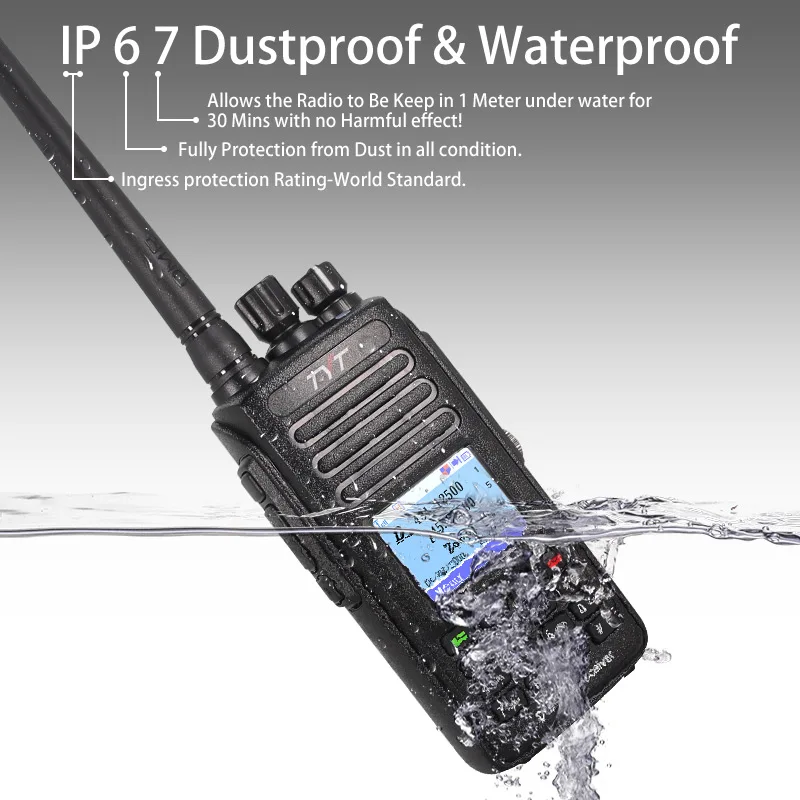 TYT MD-UV390 DMR Digital Radio 5W Waterproof IP67 Handy Walkie Talkies MD  UV390 Optional GPS Upgrade of MD-390 Dual Band VHF UHF AliExpress