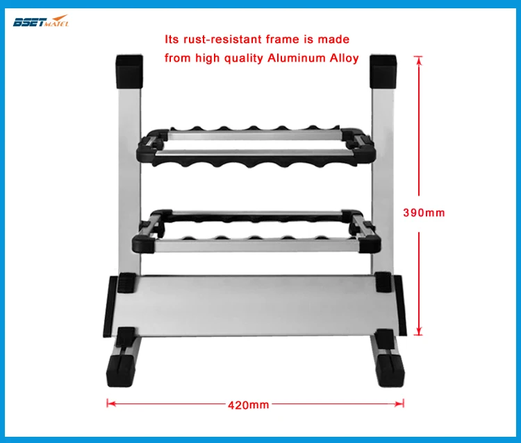 BEST METAL Aluminum Alloy Fishing Rod Rack Holder Stand Tackle for Fishing Rod Set Capacity 12pcs All types of fishing rod