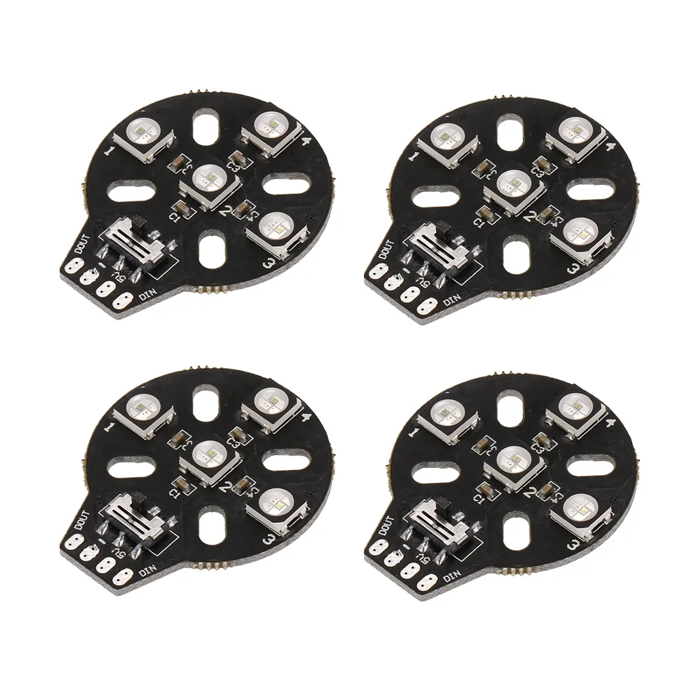 4pcs WS2812B 5V 5050 RGB Motor Led Board for Naze32 F3 CC3D Flight Control RC Racing Drone Quad LED Light Lamp Quadcopter Part (3)