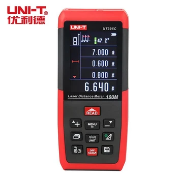 

UNI T UT395C 100M Laser Distance Meter Rangefinder Lofting test Area-volume-Angle hunting Tool PC Software Data Storage USB Con