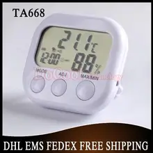 200 шт заводские цены Крытый цифровой ЖК-термометр гигрометр часы KS-005 Измеритель температуры и влажности TA648