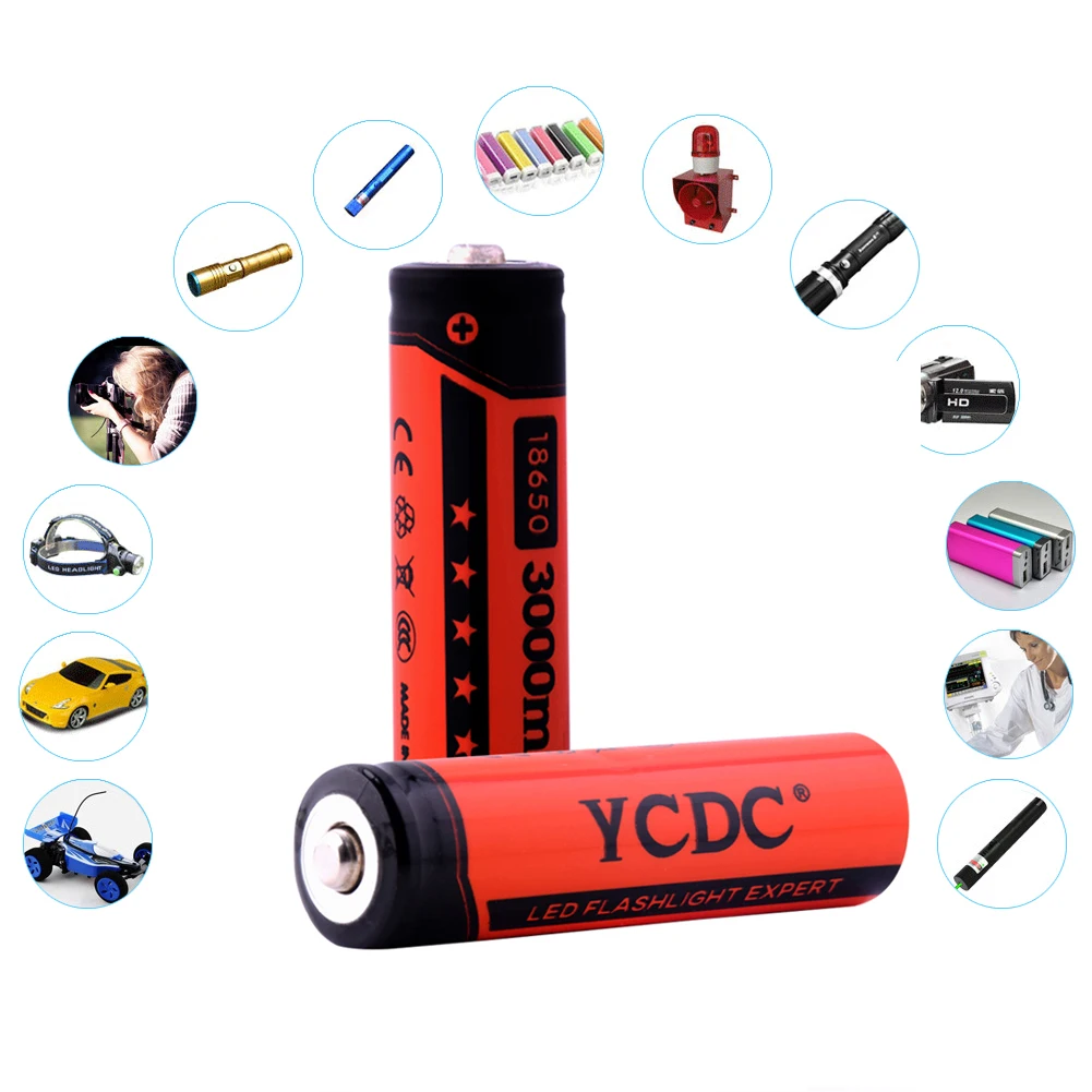 YCDC 8 шт./партия Оригинальная 18650 AA AAA литий ионная никель металл гидридная