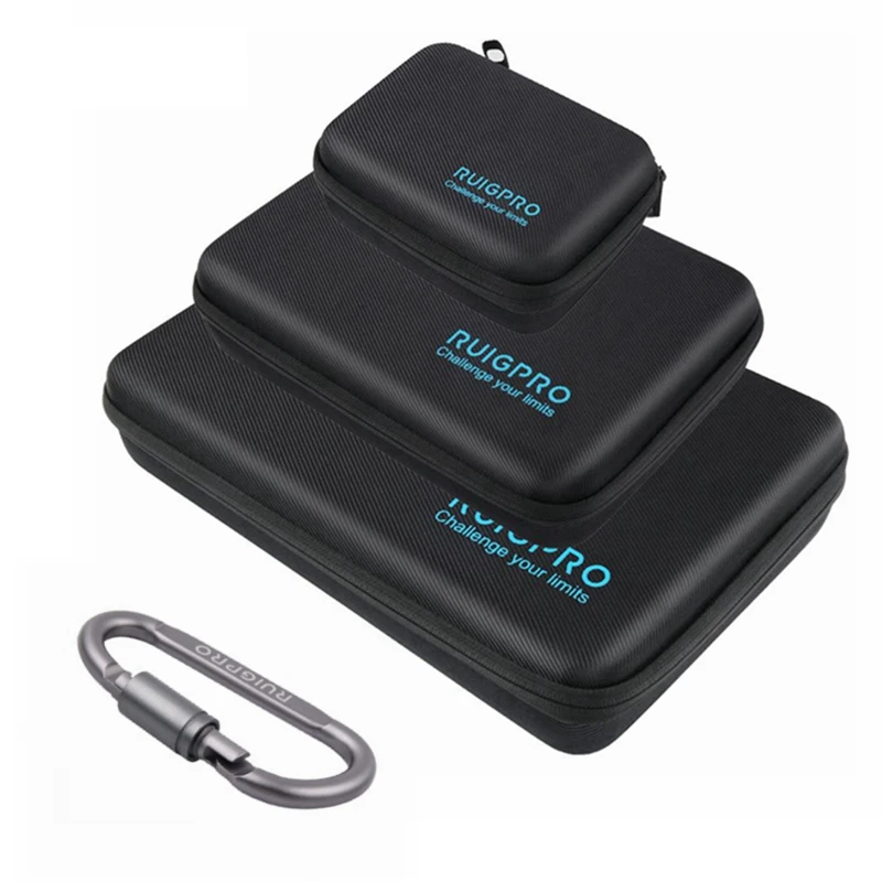 3 размера для GoPro 8 аксессуар-контейнер для переноски сумка+ пряжка для рюкзака для Xiaomi Yi 4K+ GoPro Hero 7 6 5 4 3+ eken