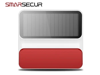 

Wireless outdoor Solar Power siren 433 MHz flash siren horn suit for Burglar alarm system