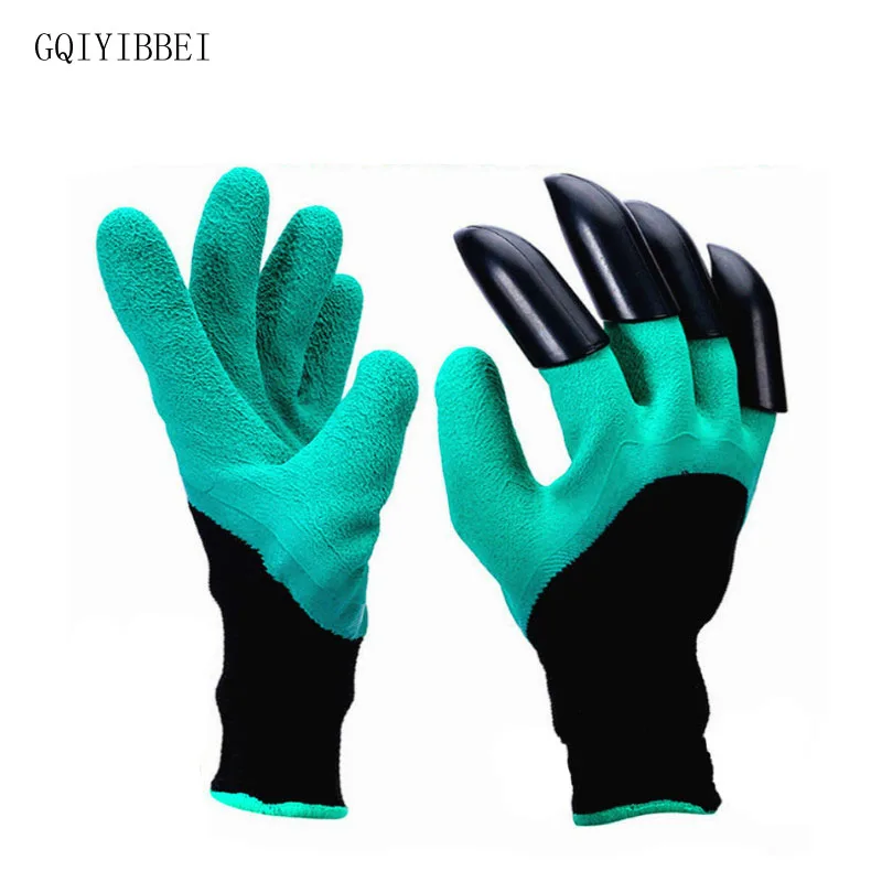 

GQIYIBBEI 1 Pair New Gardening Gloves for Garden Digging Planting Garden Genie Gloves with 4 ABS Plastic Claws