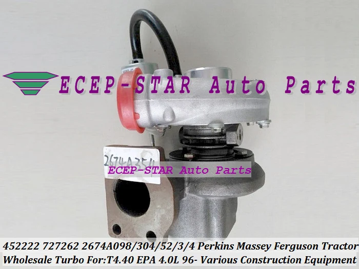

GT2052S 452222-0004 727262-0002 727262-0004 2674A352 452222 Turbo For Perkin Construction Massey Ferguson Tractor T4.40 1996-