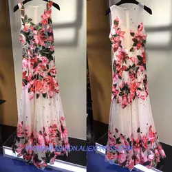 Платье высокого качества сексуальное летнее платье женское платье с кристаллами для ногтей с пайетками veautiful цветочные платья для женщин
