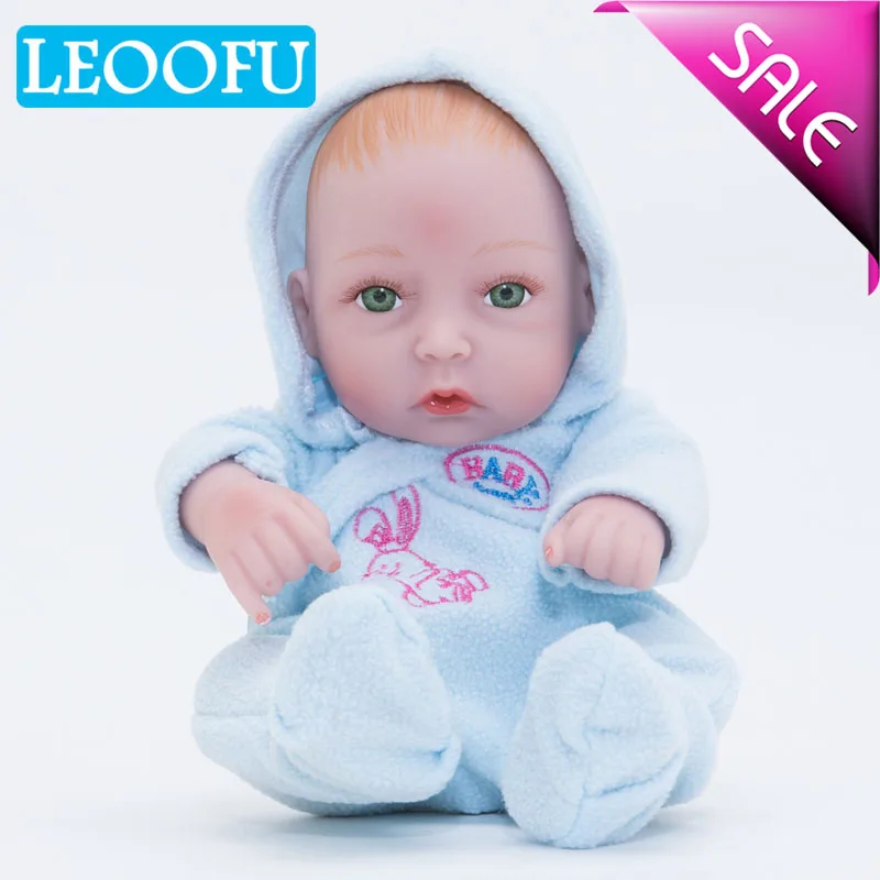 

LEOOFU 28cm 11inch lifelike newborn baby gift babies toys cute bebe reborn doll baby gifts full body silicone reborn baby dolls
