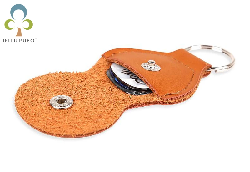 1Pc Leather Electric Guitar Pick Holder Case Bag Black and Brown Color Guitar Parts Accessories GYH YYY -
