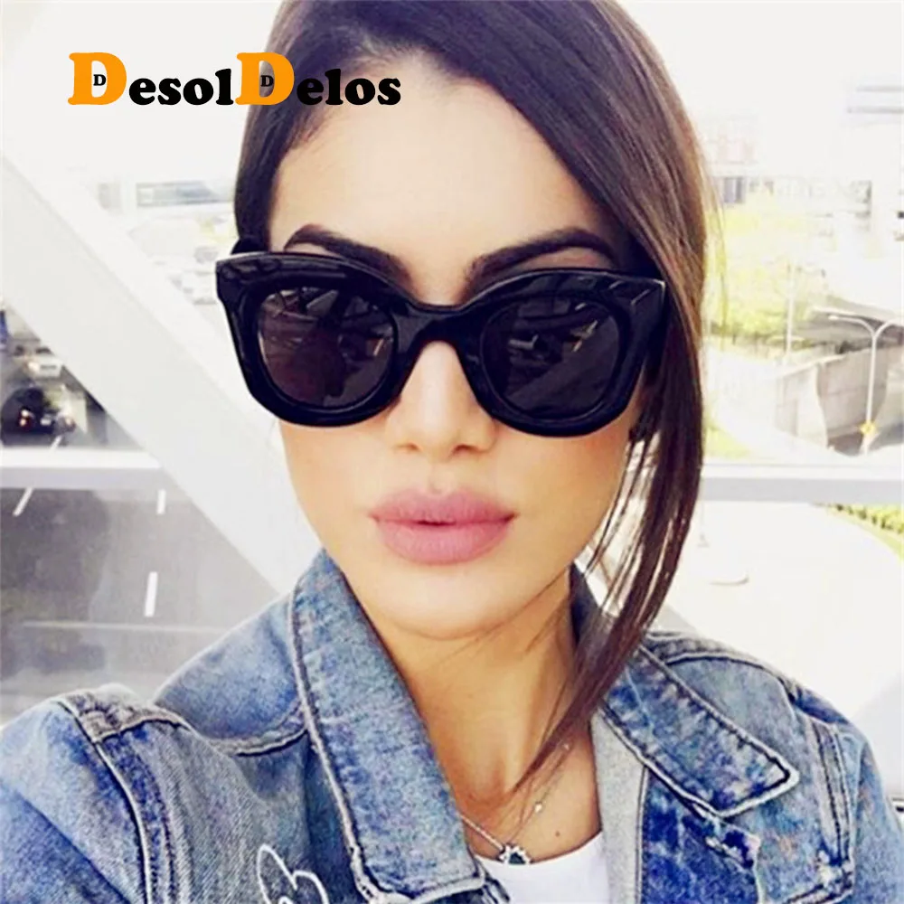 2019 Fashion Design Cat Eye Sunglasses Women Sun Glasses Mirror Gradient Lens Retro Gafas Eyewear Oculos de sol UV400