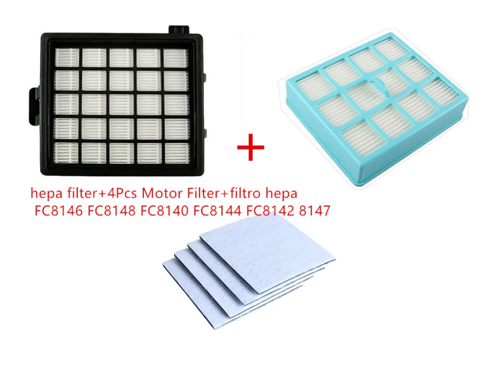 Сменные детали для пылесоса 6 шт. фильтр hepa + 4 двигателя filtro Philips FC8146 FC8148 FC8140 FC8144