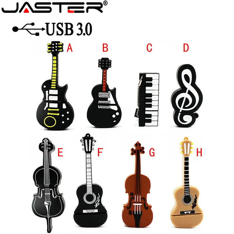 

JASTER USB 3.0 Music note pen drive musical instrument usb flash drive pendrive 4GB 16GB 32GB 64GB cartoon memory stick U disk