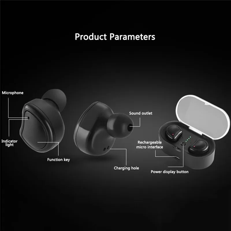 CBAOOO TWS Bluetooth наушники 5,0 мини беспроводные наушники с сенсорным управлением спортивные наушники стерео Беспроводная гарнитура с зарядным устройством