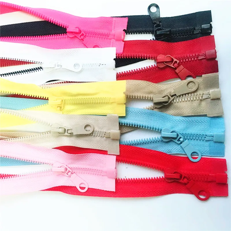80cm mix color 5 Zippers Open End zipper Resin Zipper for Sewing