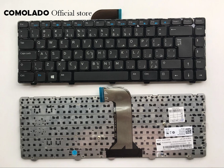 AR арабская клавиатура для DELL 3421 14R 2158 5421 V2421 15Z 5523 черный без рамки Клавиатура