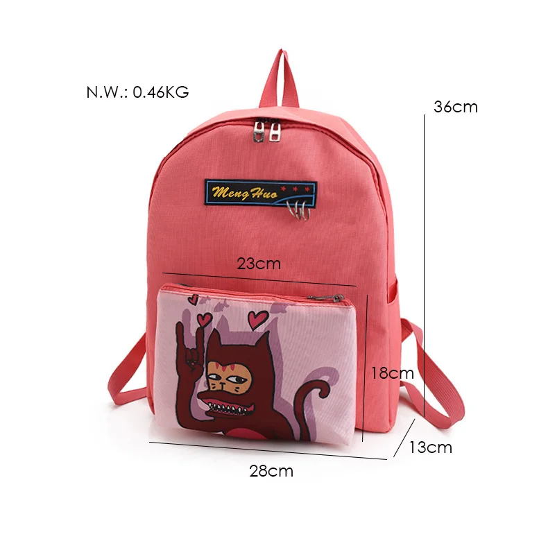 2017 Hot Multifuncional Personalized Detachable Pocket Backpack Fashion Separable Shoulder Bag 2pc School Bag Casual Travel Bags (68)