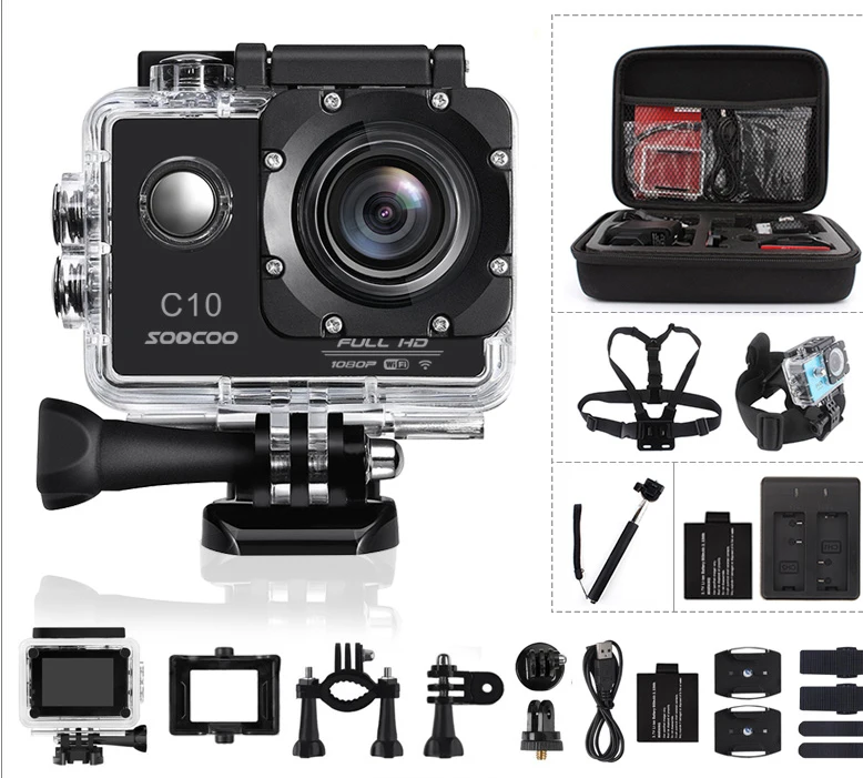 2019 новая спортивная Экшн камера SOOCOO C10 Full HD NOVATEK96655 с Wi Fi камерой 1080p 12 МП