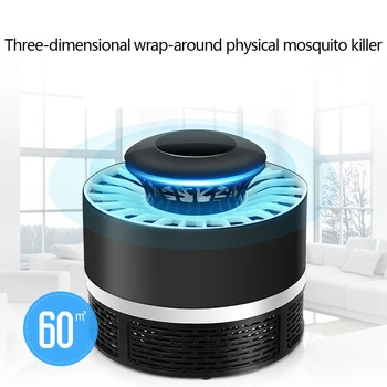 

Electric Mosquito Killer With Trap Lamp Chemical-Free USB Powered UV LED Light Photocatalyst Fly Bug Dispeller With Suction Fan