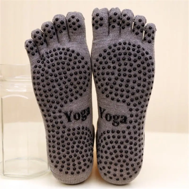 Новые Нескользящие хлопковые носки для йоги женские дышащие носки с пятью пальцами Топ для занятия танцами Пилатес носки для йоги - Цвет: B