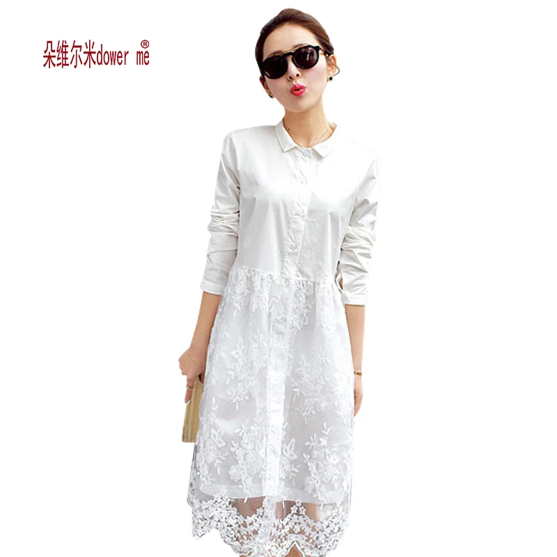 Buy Cheap White lace dress 2017 new arrival women summer dress long sleeve cute casual dresses Vestidos roupas femininas free shipping