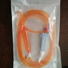 10 шт одноразовый желтый светильник устройство для переливания крови длинная труба с пластиковой иглой Полупрозрачная трубка для переливания вен