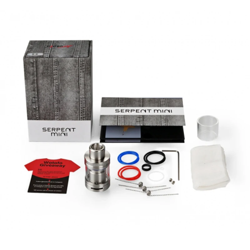 

Original Wotofo Serpent Mini RTA Tank 22mm 3ml Single Coil Build Deck Dual Adjustable Airflow e cigarette Atomizer for vaper