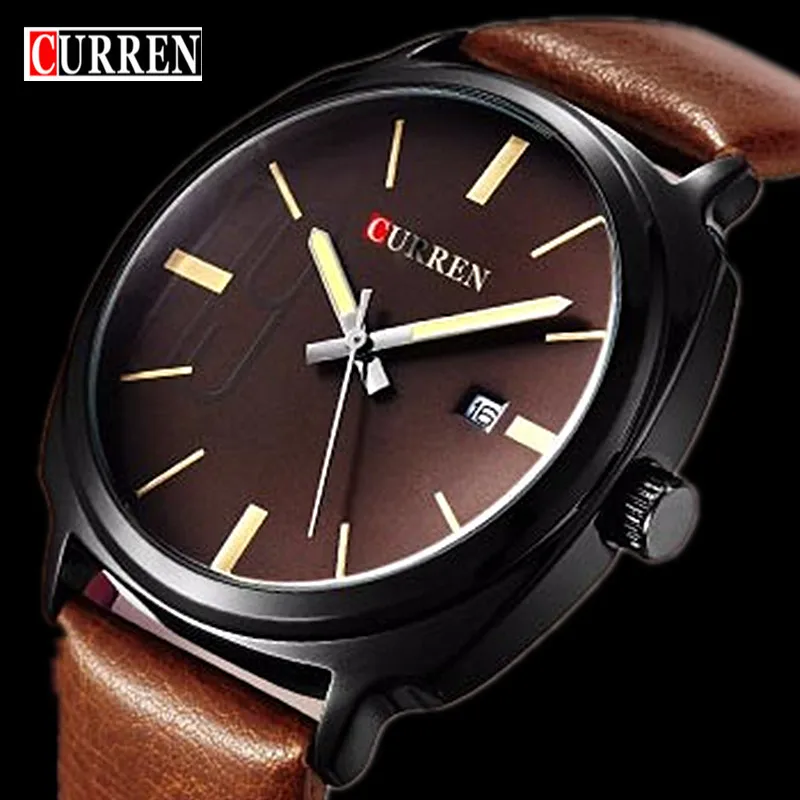 Relogio Masculino Fashion Montre Homme Reloj Hombre Quartz-Watch Curren Male Watch Leather Wristwatches Men Curren Watches Clock curren male watch date clock men full steel military wristwatches men watches 2016 relogio masculino montre homme quartz watch
