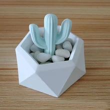 Силиконовые пресс-формы для цветочных горшков шестигранные DIY садовые плантаторы бетонная ваза форма для мыла свеч садовое украшение геометрические поделки