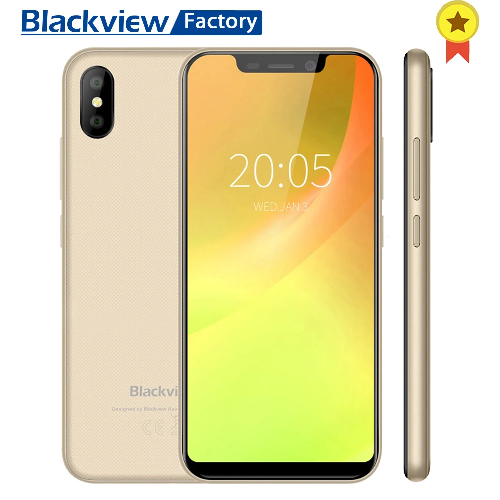 

BLACKVIEW A30 Android 8.1 Face ID smartphone 8.0MP Camera 5.5''19:9 display 2+16GB mobile phone 3G unlocked Quad core cell phone