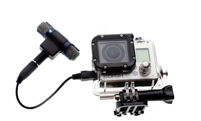 Внешний стерео микрофон Микрофон 3,5 мм для мини-usb микро адаптер кабель для GoPro Hero 3 4 xiaoyi SJCAM H9 eken AEE Спортивная камера