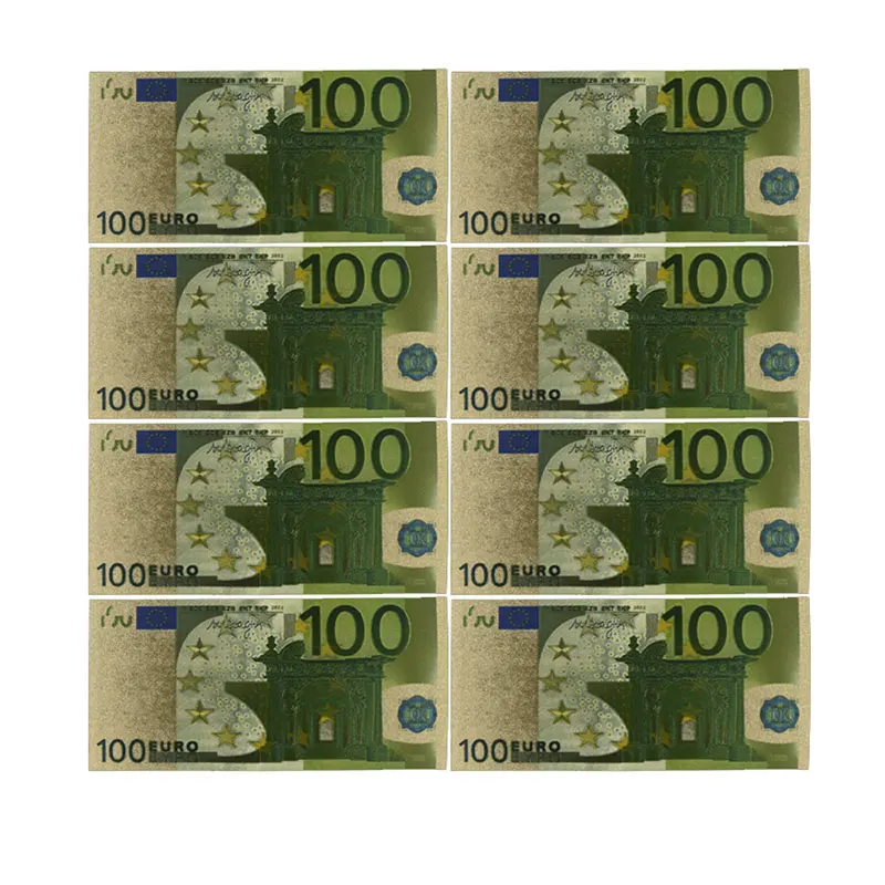 Color Euro Banknotes 10pcs/lot 500 EUR Gold Foil Banknote for Collection and Gifts EU Money Exquisite Craft