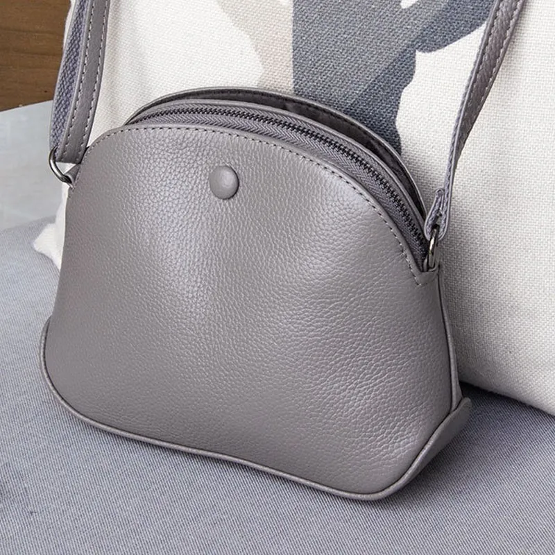 Модная женская сумка из натуральной мягкой воловьей коровьей кожи, сумка-мессенджер, женская сумка через плечо, дизайнерские сумки, клатч Maidy - Цвет: Серый